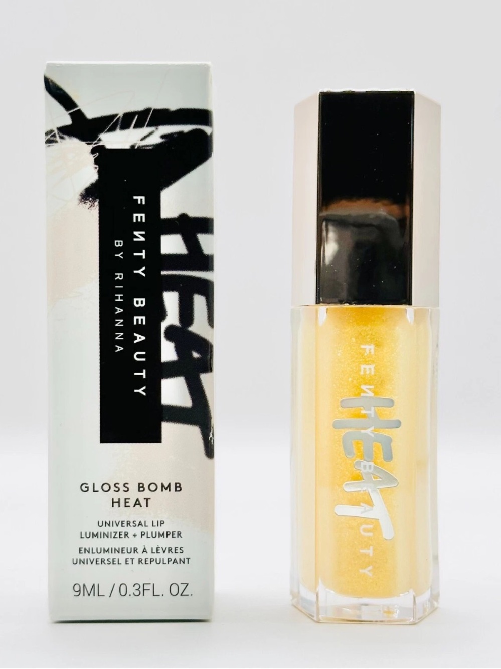 Fenty Beauty Gloss Bomb Heat Universal Lip Luminizer + Plumper Lemon Lava NIB